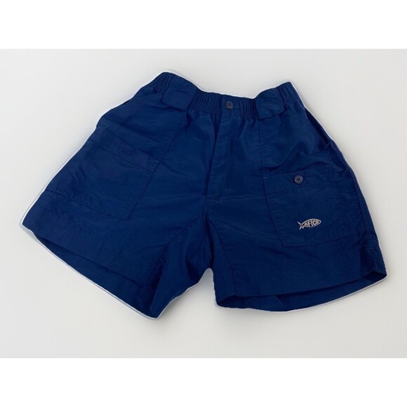 AFTCO Original Fishing Shorts Men’s 28 Blue Nylon Cargo Quick Dry 7 Pocket Outdo - Picture 1 of 8